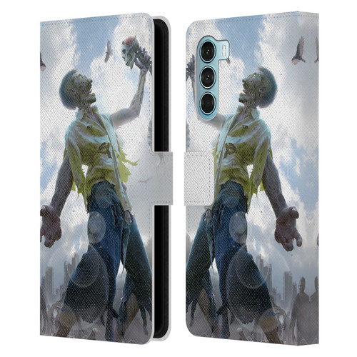 Tom Wood Horror Zombie Scraps Leather Book Wallet Case Cover For Motorola Edge S30 / Moto G200 5G