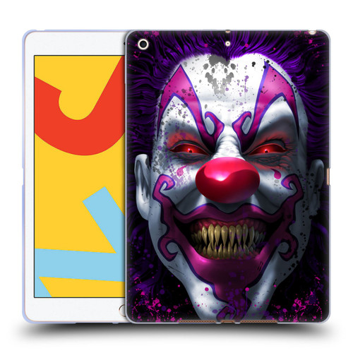 Tom Wood Horror Keep Smiling Clown Soft Gel Case for Apple iPad 10.2 2019/2020/2021
