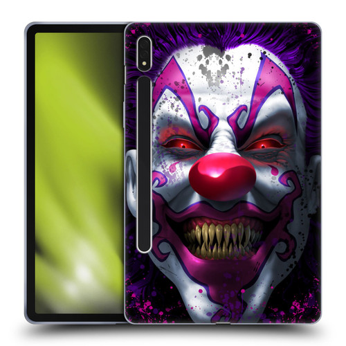 Tom Wood Horror Keep Smiling Clown Soft Gel Case for Samsung Galaxy Tab S8