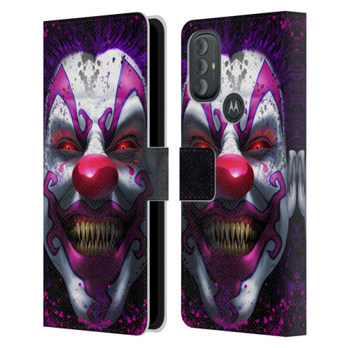 Tom Wood Horror Keep Smiling Clown Leather Book Wallet Case Cover For Motorola Moto G10 / Moto G20 / Moto G30