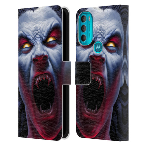 Tom Wood Horror Vampire Awakening Leather Book Wallet Case Cover For Motorola Moto G71 5G