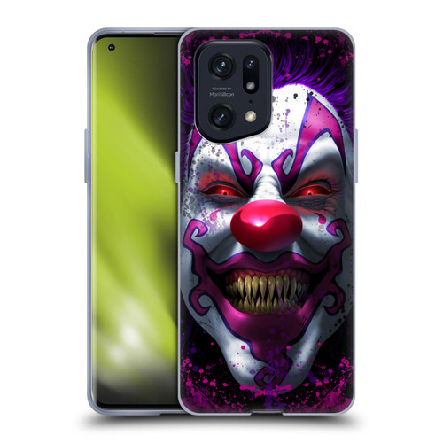 Tom Wood Horror Keep Smiling Clown Soft Gel Case for OPPO Find X5 Pro