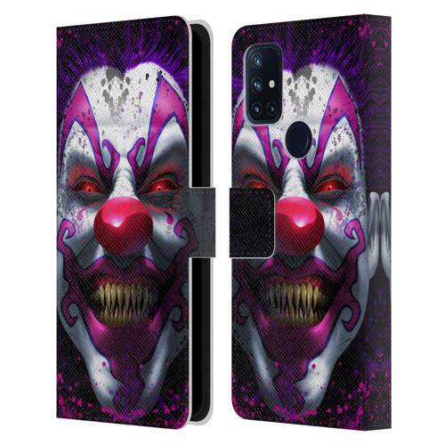 Tom Wood Horror Keep Smiling Clown Leather Book Wallet Case Cover For OnePlus Nord N10 5G