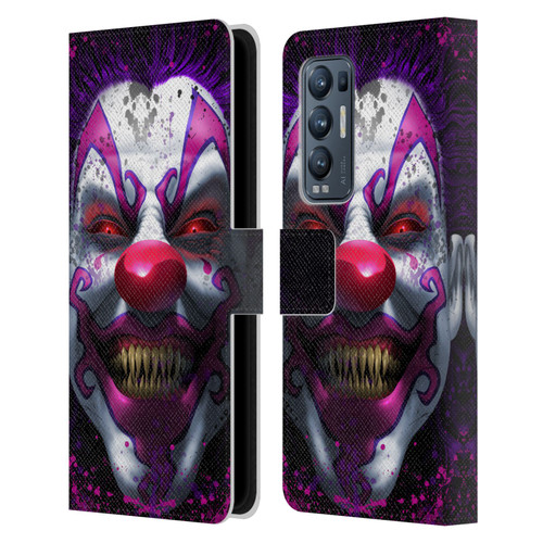 Tom Wood Horror Keep Smiling Clown Leather Book Wallet Case Cover For OPPO Find X3 Neo / Reno5 Pro+ 5G