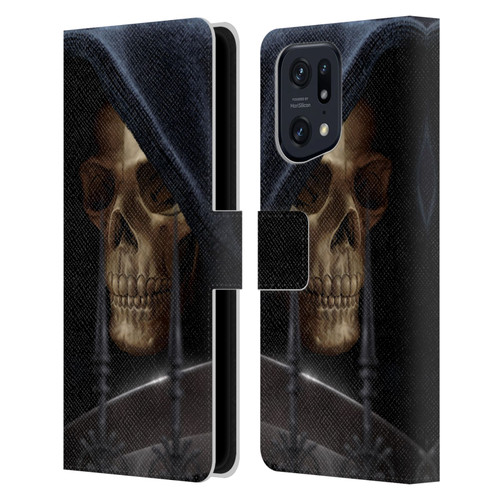 Tom Wood Horror Reaper Leather Book Wallet Case Cover For OPPO Find X5 Pro