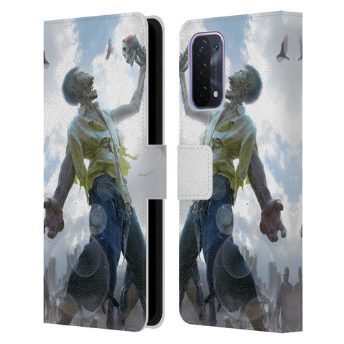 Tom Wood Horror Zombie Scraps Leather Book Wallet Case Cover For OPPO A54 5G