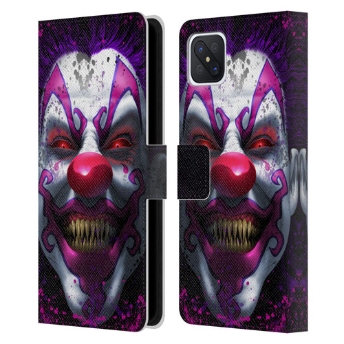 Tom Wood Horror Keep Smiling Clown Leather Book Wallet Case Cover For OPPO Reno4 Z 5G