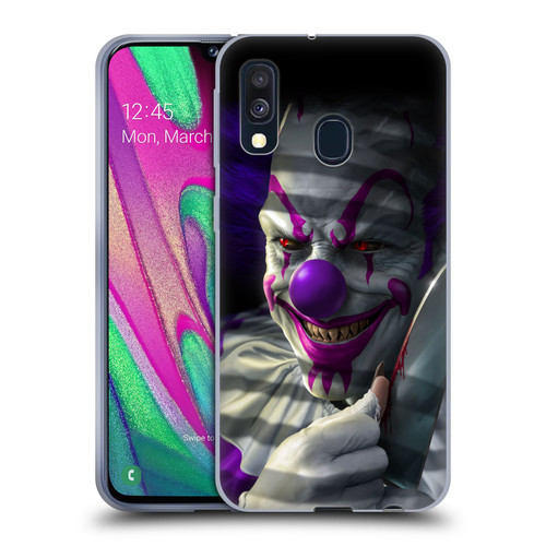 Tom Wood Horror Mischief The Clown Soft Gel Case for Samsung Galaxy A40 (2019)