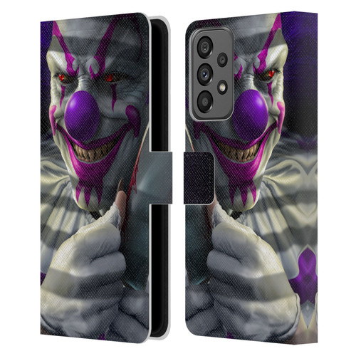 Tom Wood Horror Mischief The Clown Leather Book Wallet Case Cover For Samsung Galaxy A73 5G (2022)