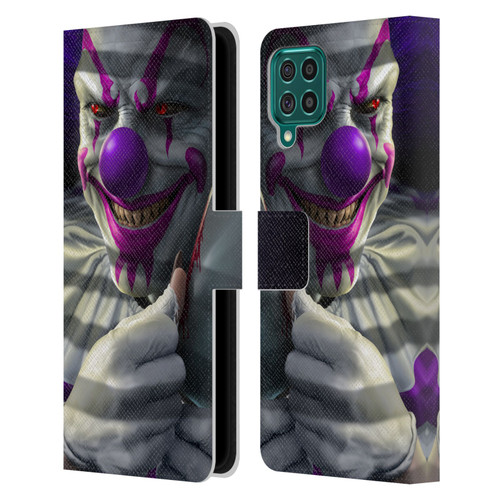 Tom Wood Horror Mischief The Clown Leather Book Wallet Case Cover For Samsung Galaxy F62 (2021)