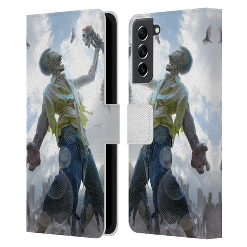 Tom Wood Horror Zombie Scraps Leather Book Wallet Case Cover For Samsung Galaxy S21 FE 5G