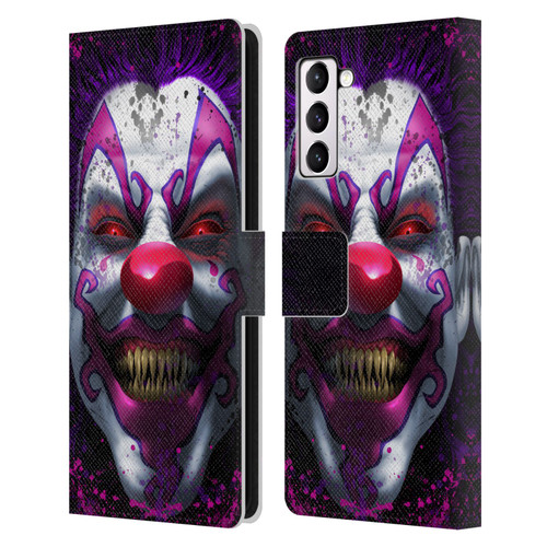 Tom Wood Horror Keep Smiling Clown Leather Book Wallet Case Cover For Samsung Galaxy S21+ 5G