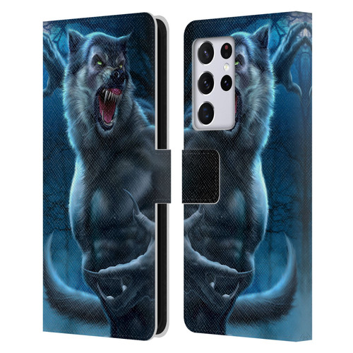 Tom Wood Horror Werewolf Leather Book Wallet Case Cover For Samsung Galaxy S21 Ultra 5G
