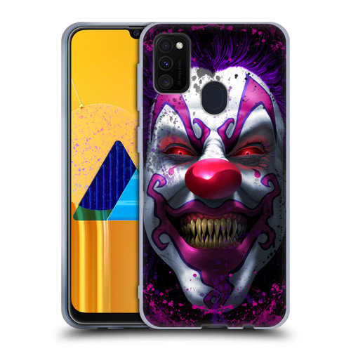 Tom Wood Horror Keep Smiling Clown Soft Gel Case for Samsung Galaxy M30s (2019)/M21 (2020)