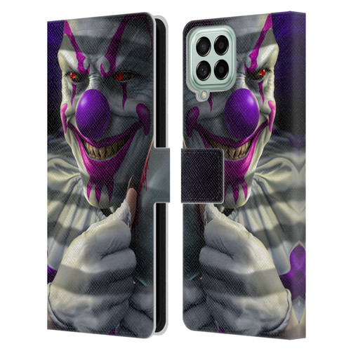 Tom Wood Horror Mischief The Clown Leather Book Wallet Case Cover For Samsung Galaxy M33 (2022)