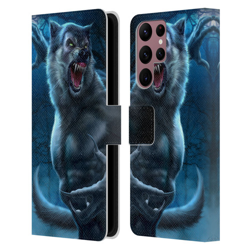 Tom Wood Horror Werewolf Leather Book Wallet Case Cover For Samsung Galaxy S22 Ultra 5G