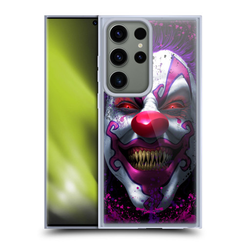 Tom Wood Horror Keep Smiling Clown Soft Gel Case for Samsung Galaxy S23 Ultra 5G