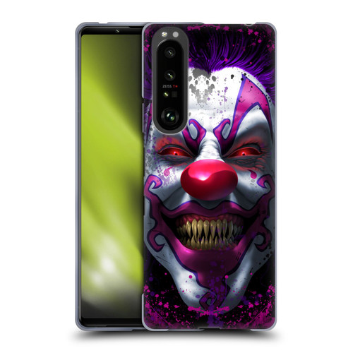 Tom Wood Horror Keep Smiling Clown Soft Gel Case for Sony Xperia 1 III