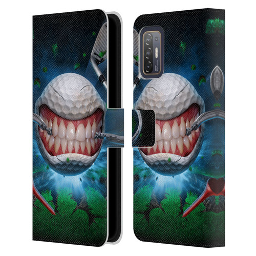 Tom Wood Monsters Golf Ball Leather Book Wallet Case Cover For HTC Desire 21 Pro 5G