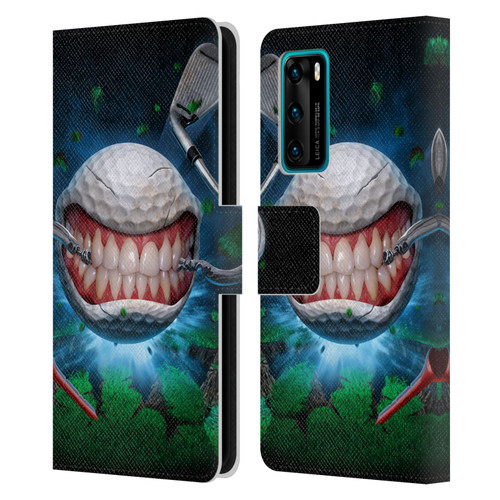 Tom Wood Monsters Golf Ball Leather Book Wallet Case Cover For Huawei P40 5G