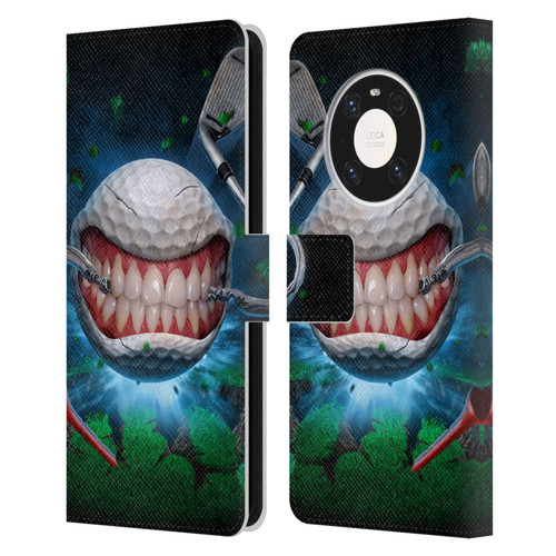 Tom Wood Monsters Golf Ball Leather Book Wallet Case Cover For Huawei Mate 40 Pro 5G