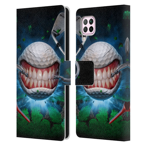 Tom Wood Monsters Golf Ball Leather Book Wallet Case Cover For Huawei Nova 6 SE / P40 Lite