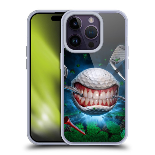 Tom Wood Monsters Golf Ball Soft Gel Case for Apple iPhone 14 Pro