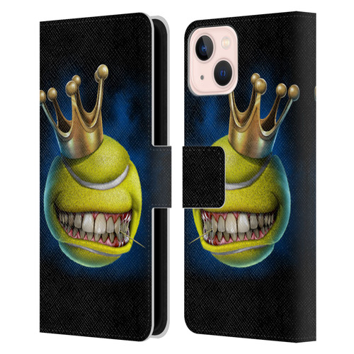 Tom Wood Monsters King Of Tennis Leather Book Wallet Case Cover For Apple iPhone 13