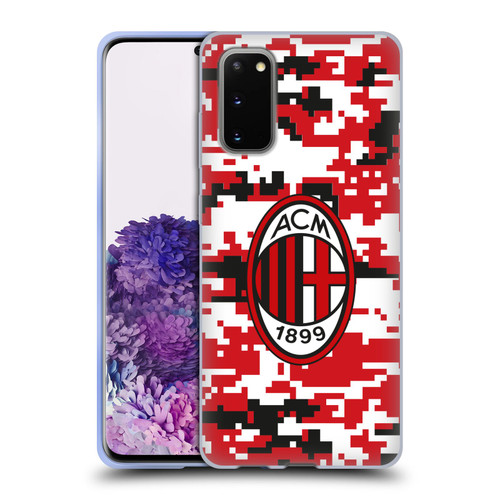 AC Milan Crest Patterns Digital Camouflage Soft Gel Case for Samsung Galaxy S20 / S20 5G
