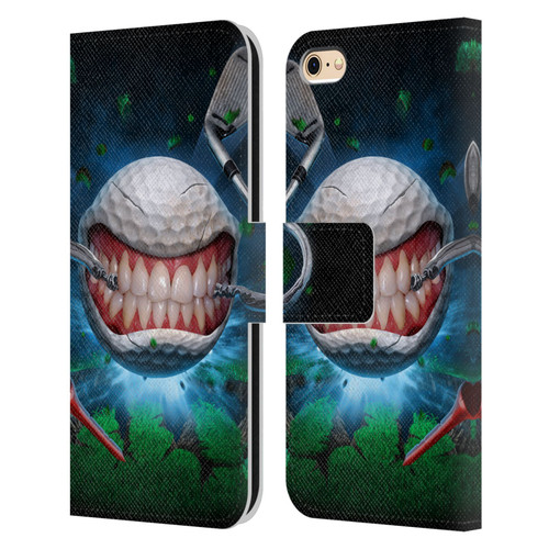 Tom Wood Monsters Golf Ball Leather Book Wallet Case Cover For Apple iPhone 6 / iPhone 6s