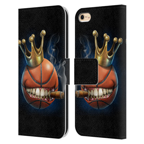 Tom Wood Monsters King Of Basketball Leather Book Wallet Case Cover For Apple iPhone 6 / iPhone 6s