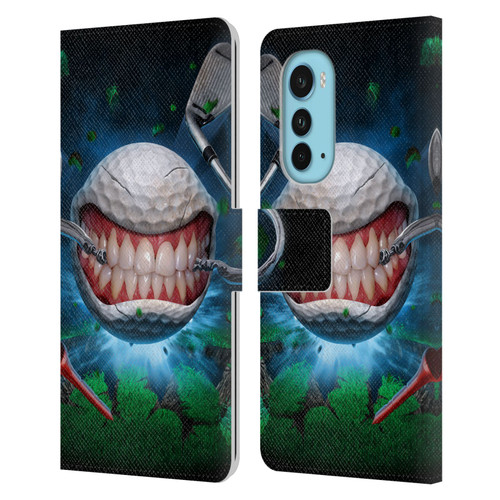 Tom Wood Monsters Golf Ball Leather Book Wallet Case Cover For Motorola Edge (2022)