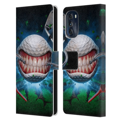 Tom Wood Monsters Golf Ball Leather Book Wallet Case Cover For Motorola Moto G (2022)
