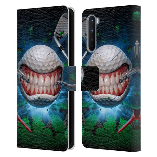 Tom Wood Monsters Golf Ball Leather Book Wallet Case Cover For OnePlus Nord 5G