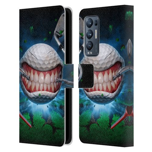 Tom Wood Monsters Golf Ball Leather Book Wallet Case Cover For OPPO Find X3 Neo / Reno5 Pro+ 5G