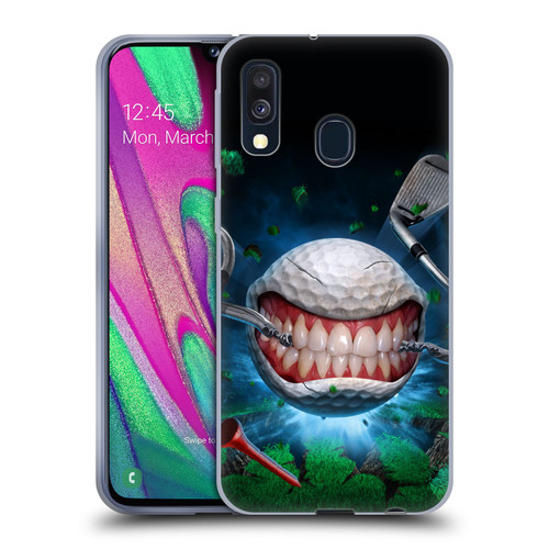 Tom Wood Monsters Golf Ball Soft Gel Case for Samsung Galaxy A40 (2019)