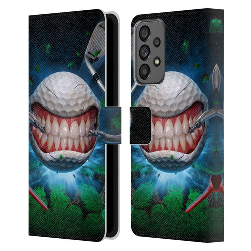Tom Wood Monsters Golf Ball Leather Book Wallet Case Cover For Samsung Galaxy A73 5G (2022)