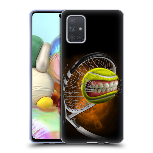 Tom Wood Monsters Tennis Soft Gel Case for Samsung Galaxy A71 (2019)