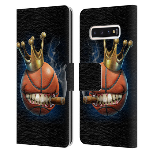 Tom Wood Monsters King Of Basketball Leather Book Wallet Case Cover For Samsung Galaxy S10