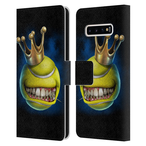 Tom Wood Monsters King Of Tennis Leather Book Wallet Case Cover For Samsung Galaxy S10+ / S10 Plus