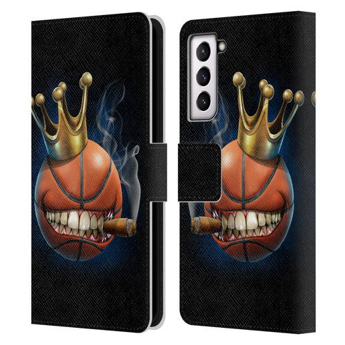 Tom Wood Monsters King Of Basketball Leather Book Wallet Case Cover For Samsung Galaxy S21 5G