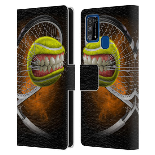 Tom Wood Monsters Tennis Leather Book Wallet Case Cover For Samsung Galaxy M31 (2020)