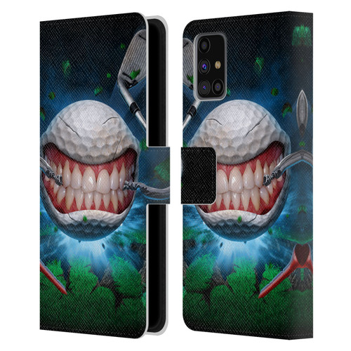 Tom Wood Monsters Golf Ball Leather Book Wallet Case Cover For Samsung Galaxy M31s (2020)
