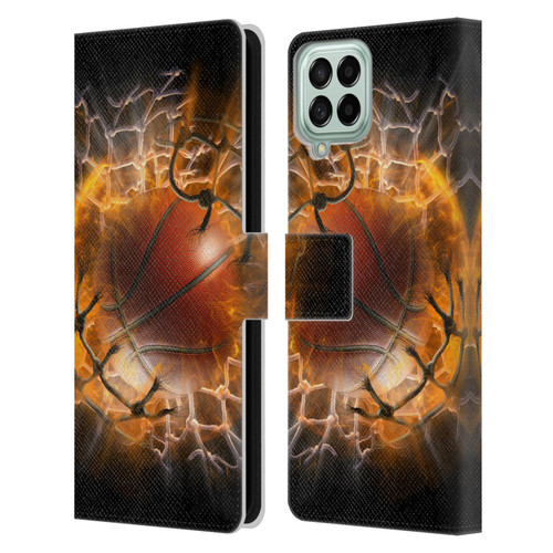 Tom Wood Monsters Blast Radius Leather Book Wallet Case Cover For Samsung Galaxy M33 (2022)
