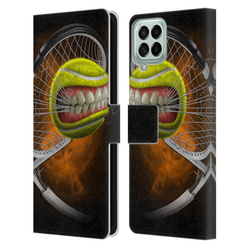 Tom Wood Monsters Tennis Leather Book Wallet Case Cover For Samsung Galaxy M33 (2022)