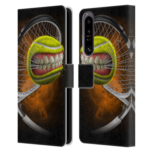 Tom Wood Monsters Tennis Leather Book Wallet Case Cover For Sony Xperia 1 IV