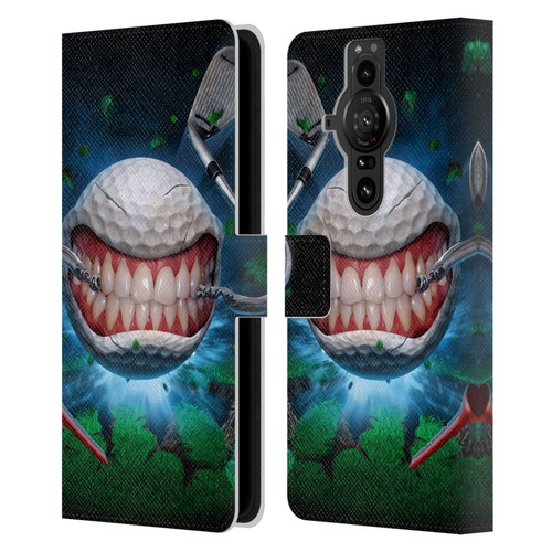 Tom Wood Monsters Golf Ball Leather Book Wallet Case Cover For Sony Xperia Pro-I