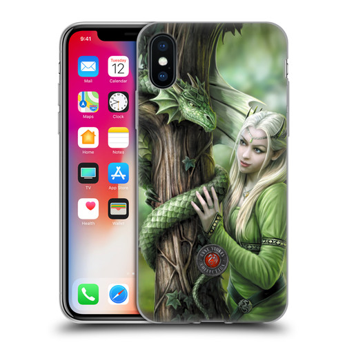 Anne Stokes Dragon Friendship Kindred Spirits Soft Gel Case for Apple iPhone X / iPhone XS