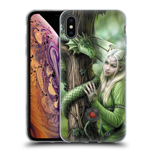 Anne Stokes Dragon Friendship Kindred Spirits Soft Gel Case for Apple iPhone XS Max