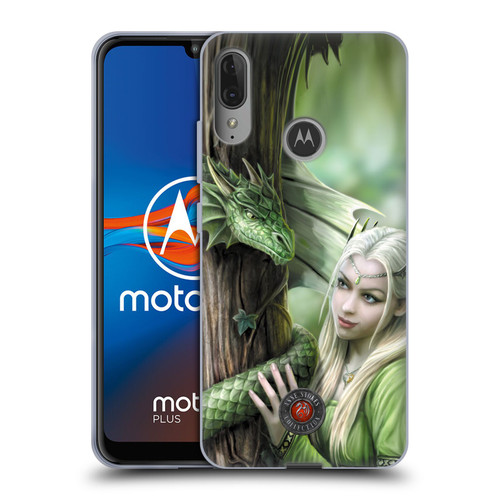 Anne Stokes Dragon Friendship Kindred Spirits Soft Gel Case for Motorola Moto E6 Plus